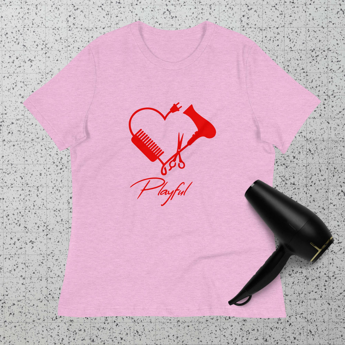 Playful Hair Stylist Ladies Relaxed T-Shirt