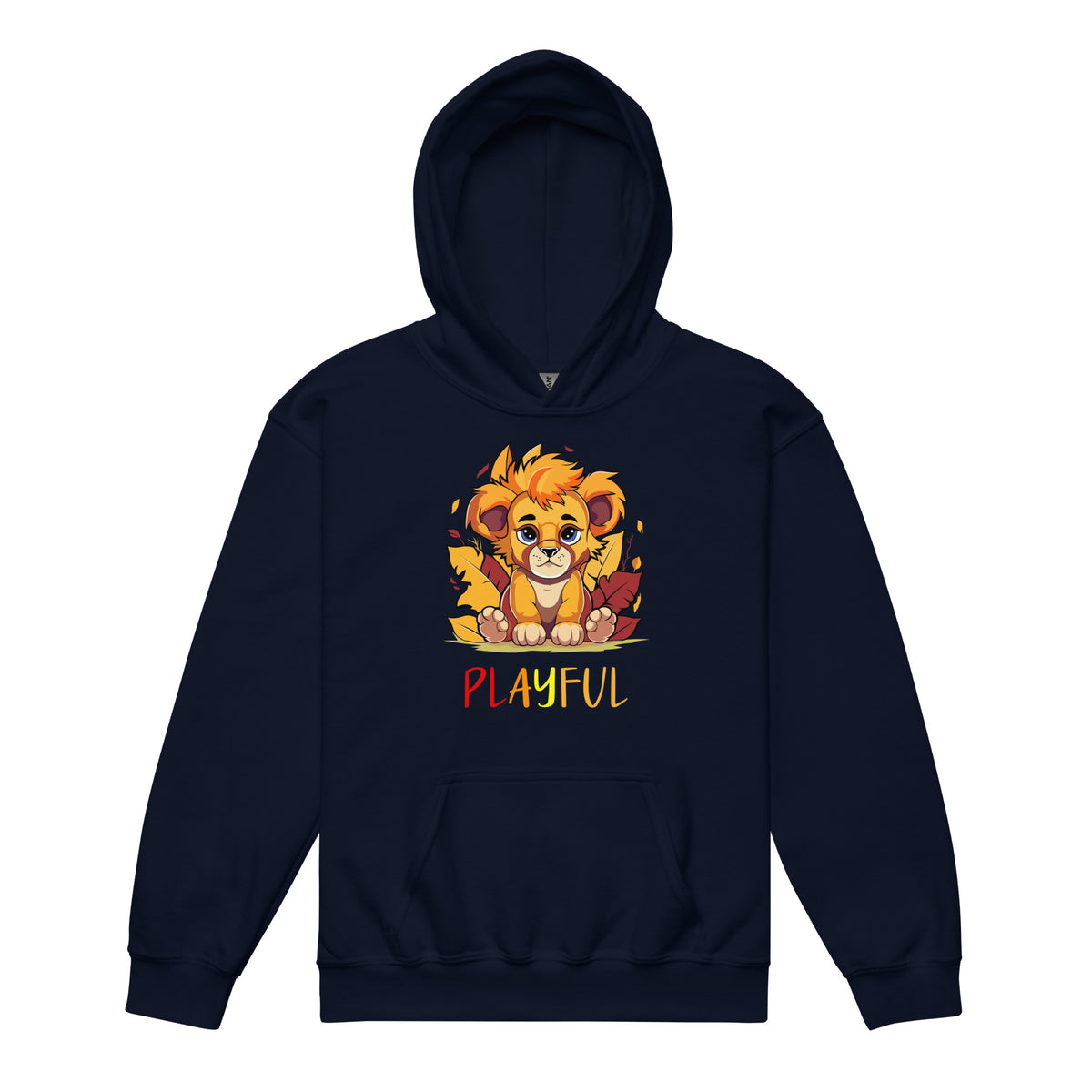 Playful Lion Cub Fall Youth Heavy Blend Hoodie