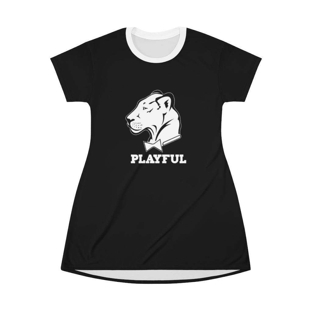 Playful Black T-Shirt Dress