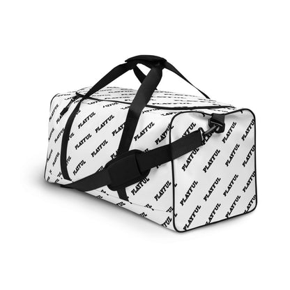 Playful White All Over Print Duffle bag
