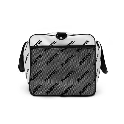 Playful White All Over Print Duffle bag