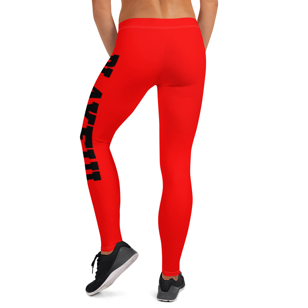 Playful Ladies Red Leggings