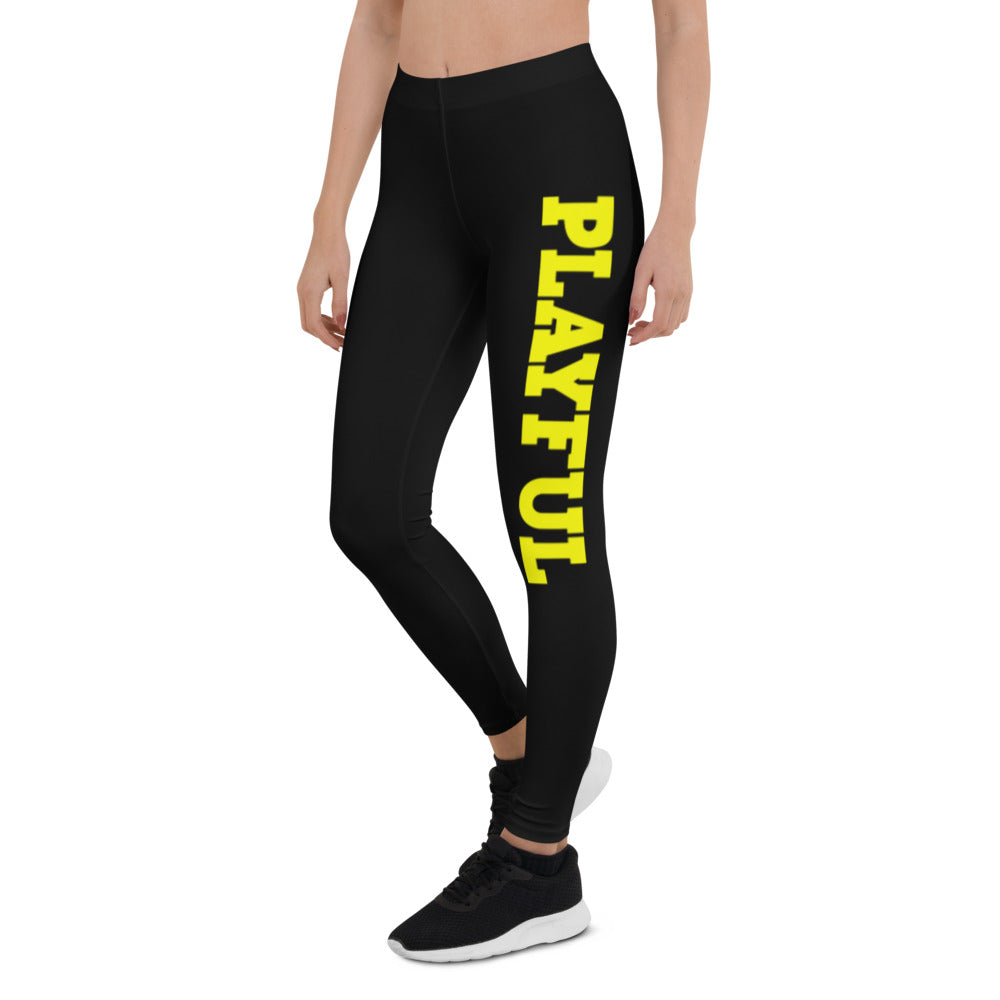 Playful Black w/Yellow Leggings