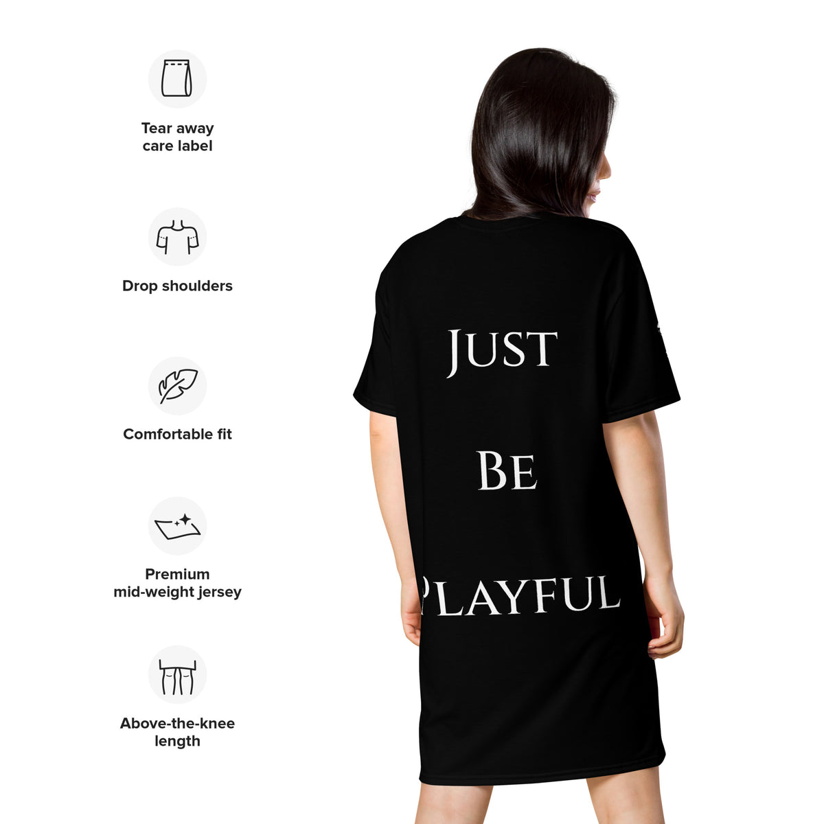 Playful & Frisky Sublimation T-Shirt Dress