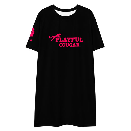 Playful Cougar T-Shirt Dress