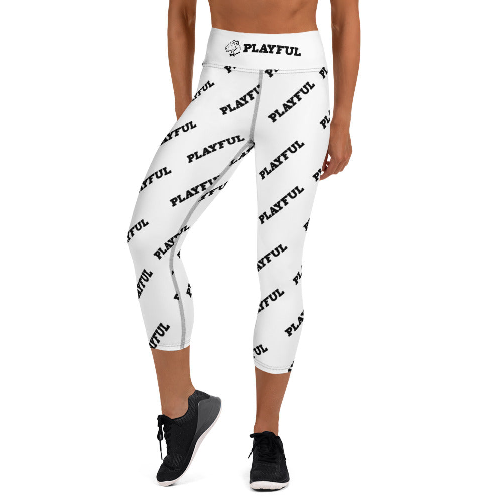 Playful Ladies Yoga Capri Leggings