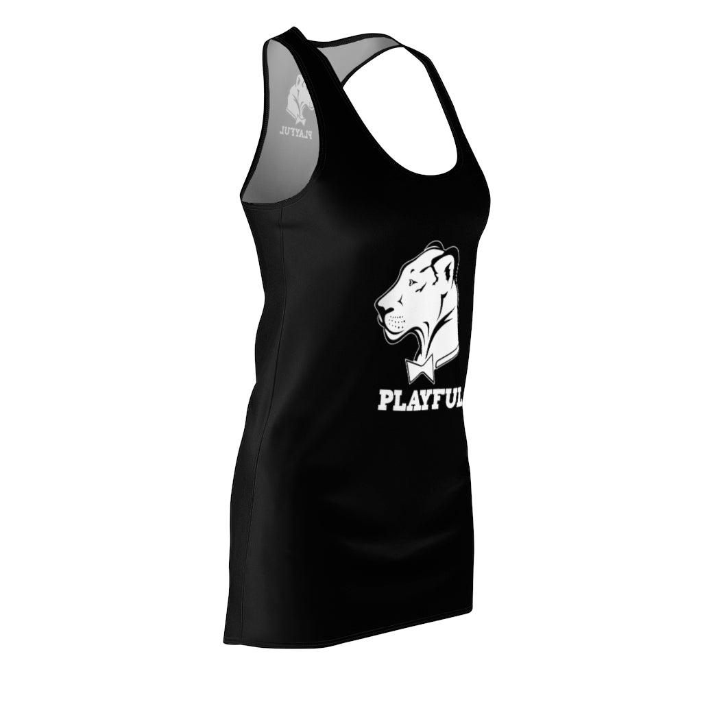 Playful Ladies Black Racerback Dress