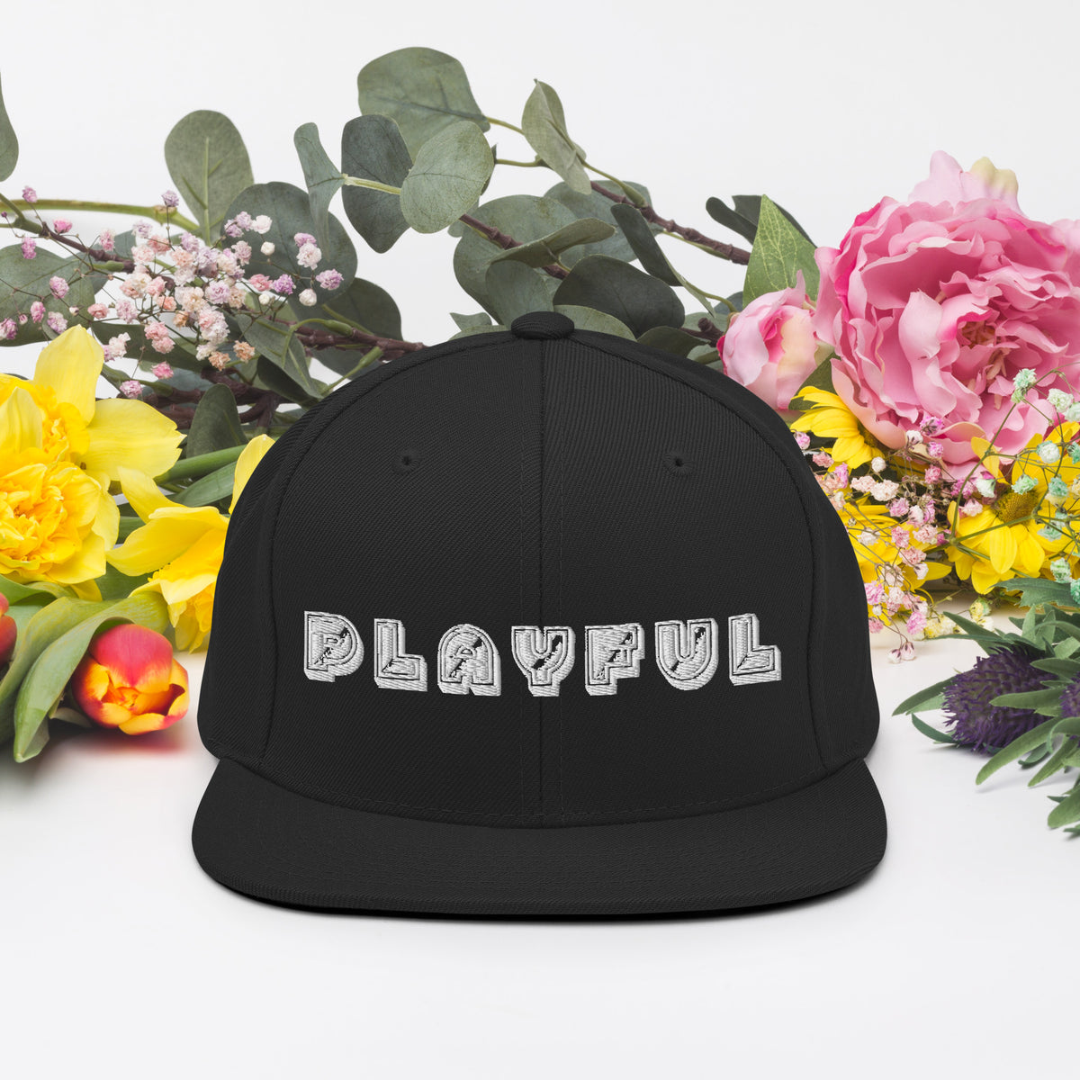 Playful Bear Font Snapback Hat