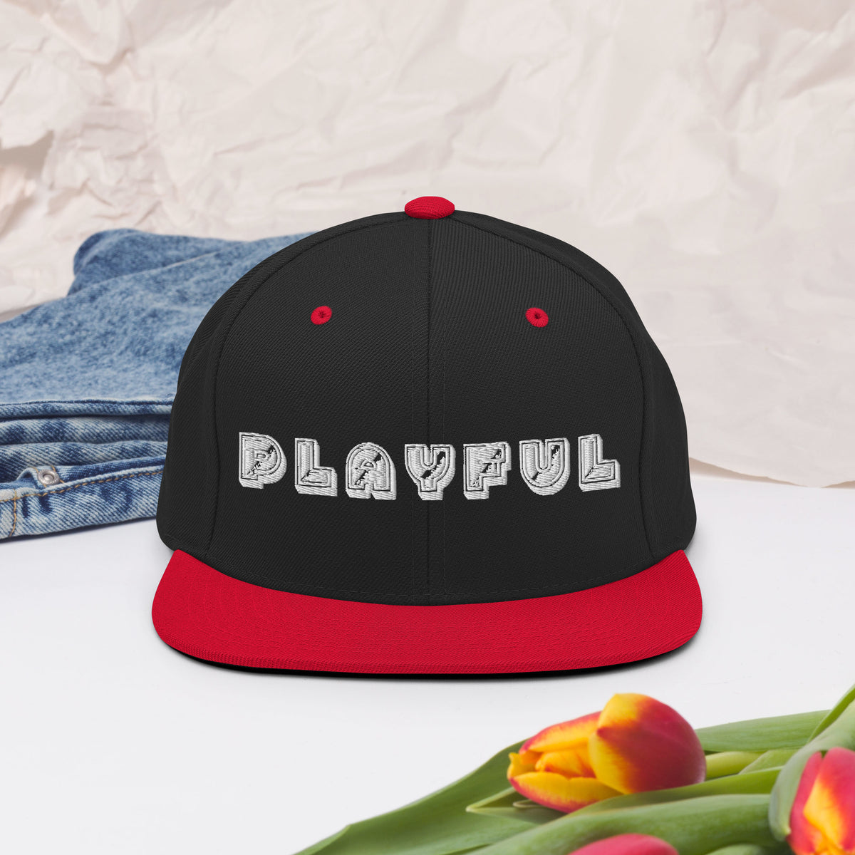 Playful Bear Font Snapback Hat