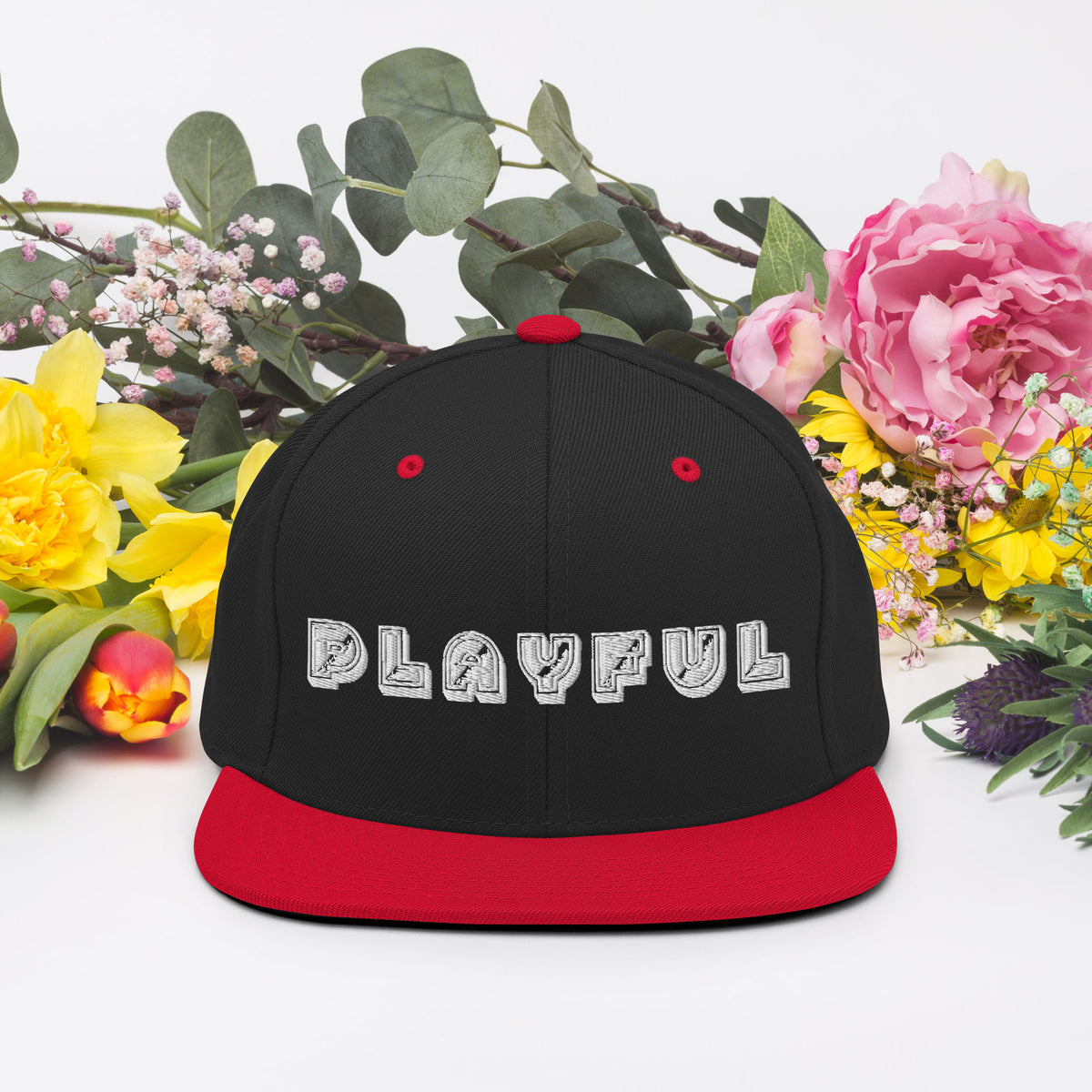 Playful Bear Font Snapback Hat