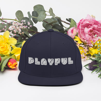 Playful Bear Font Snapback Hat