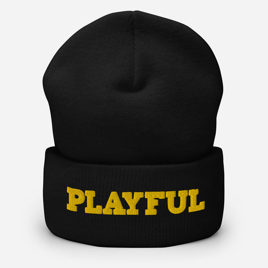 Playful - Gold Cuffed Beanie