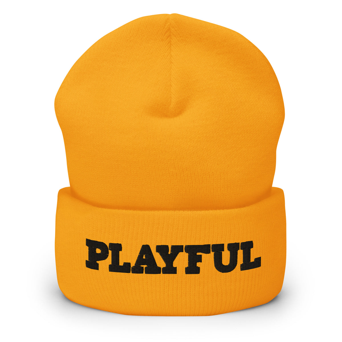 Playful - Black Cuffed Beanie