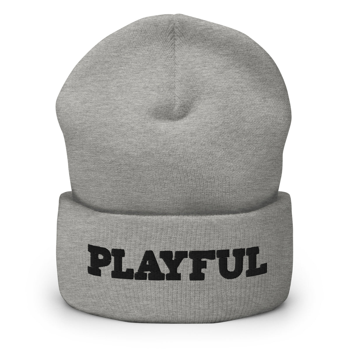 Playful - Black Cuffed Beanie