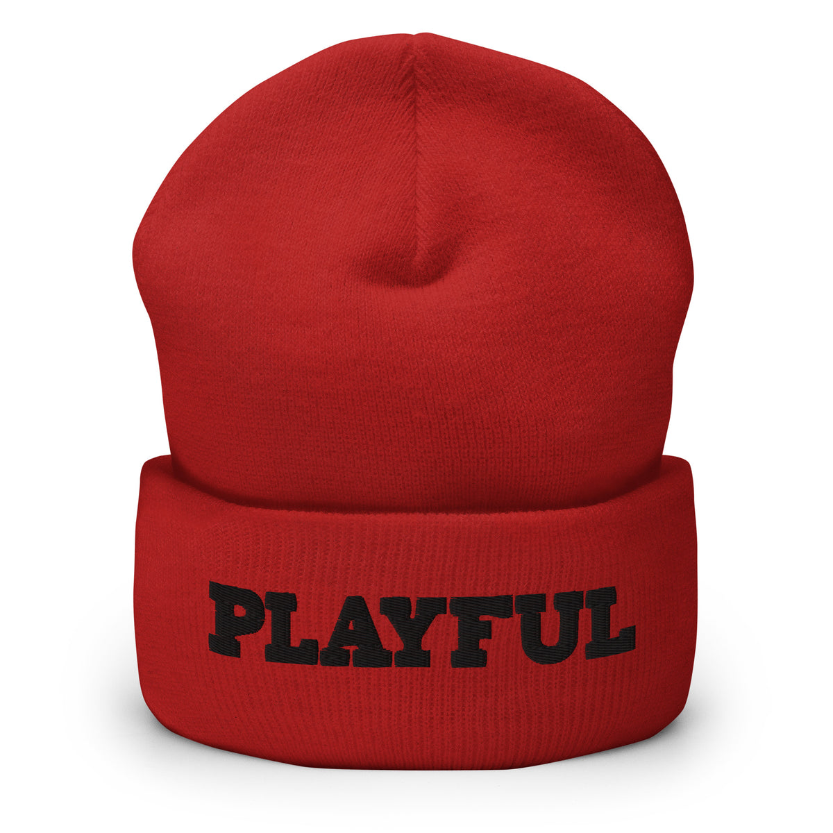 Playful - Black Cuffed Beanie