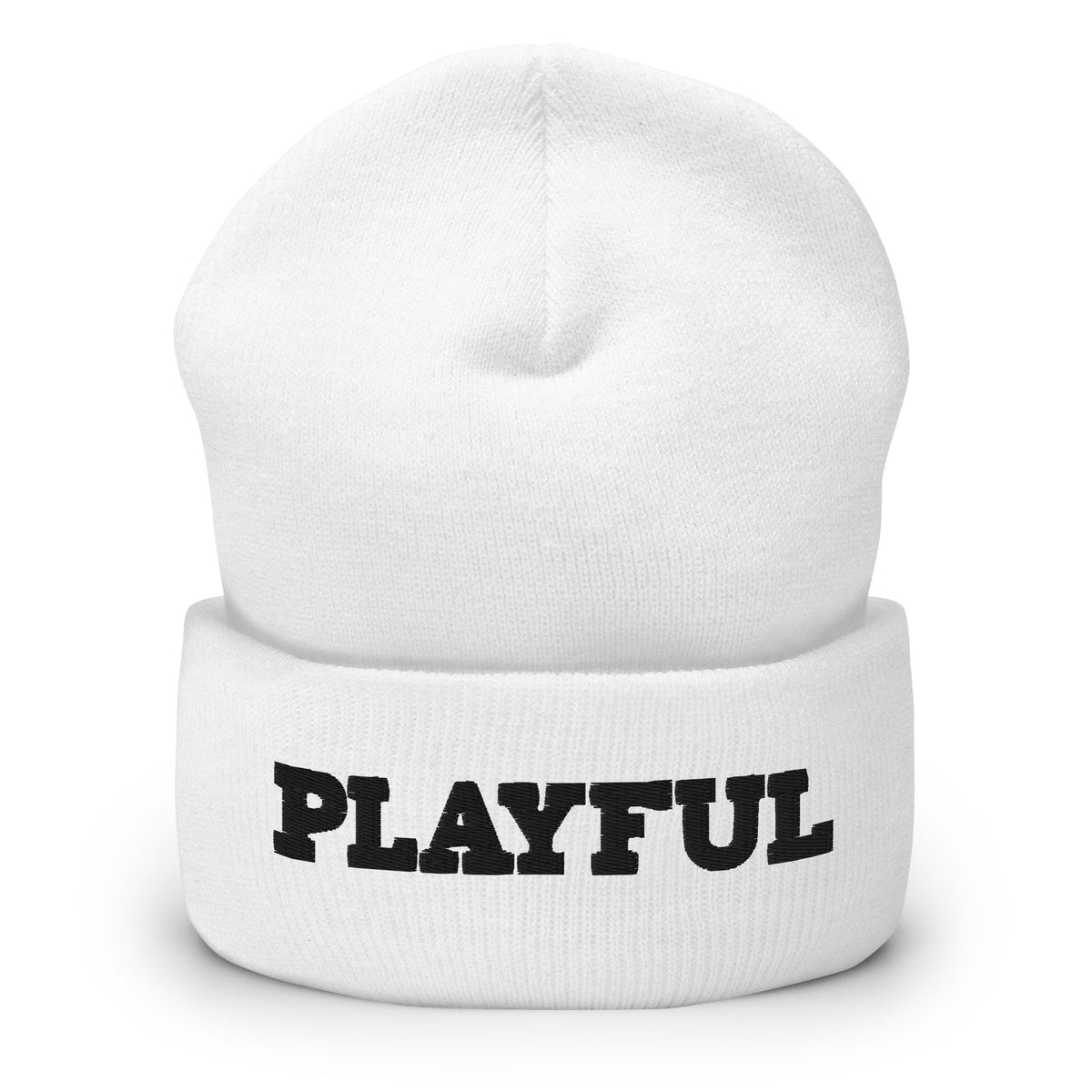 Playful - Black Cuffed Beanie