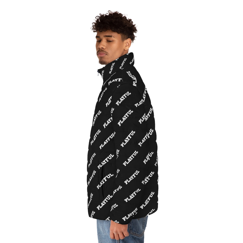Playful Men's Puffer Jacket (AOP)