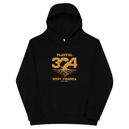 Playful WV - Gold Kids Fleece Hoodie