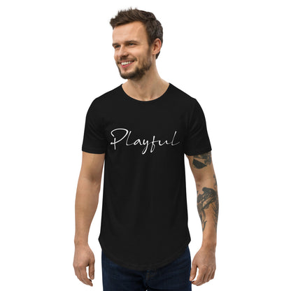 Playful Men's Signature Curved Hem T-Shirt