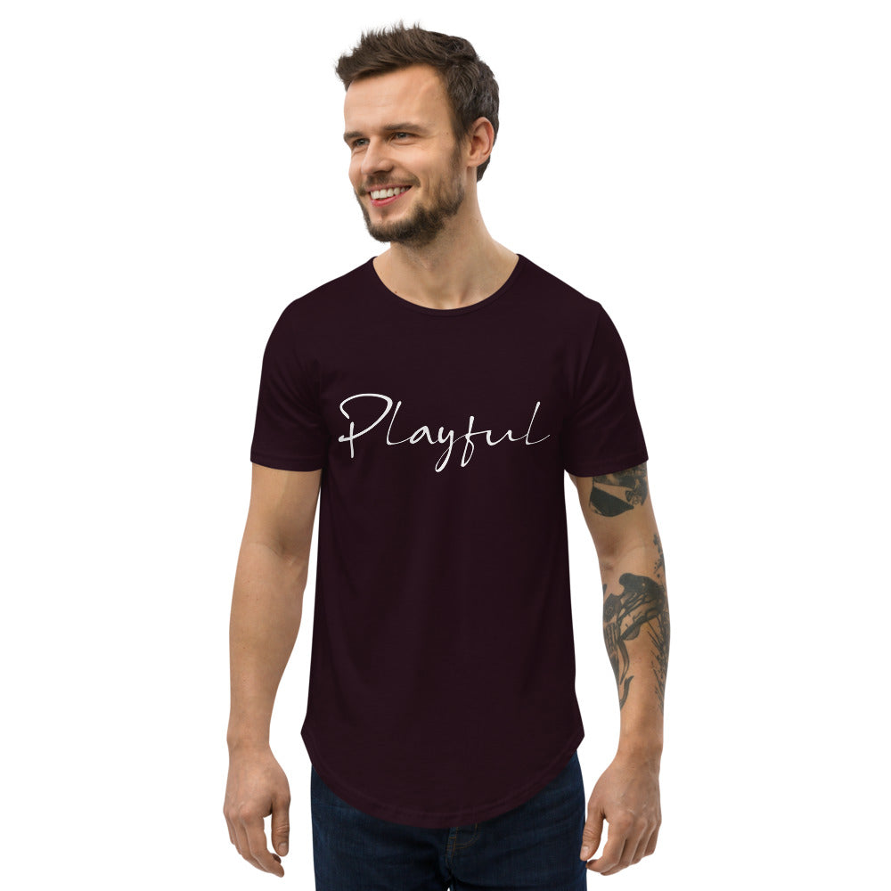 Playful Men's Signature Curved Hem T-Shirt