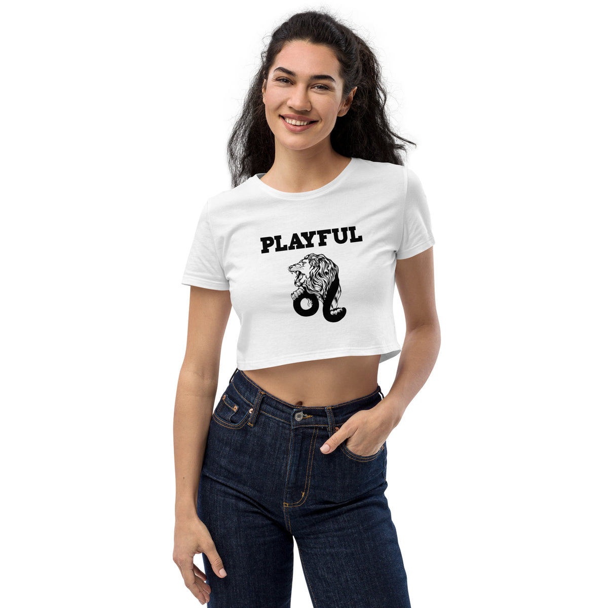 Playful Leo Organic Crop Top