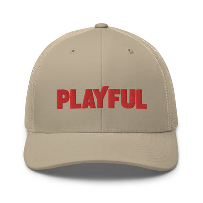 Playful Skateboarder (Red) Trucker Cap