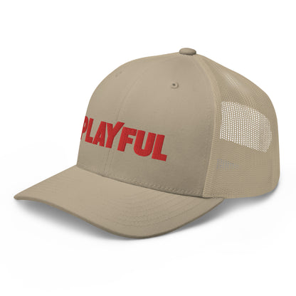 Playful Skateboarder (Red) Trucker Cap