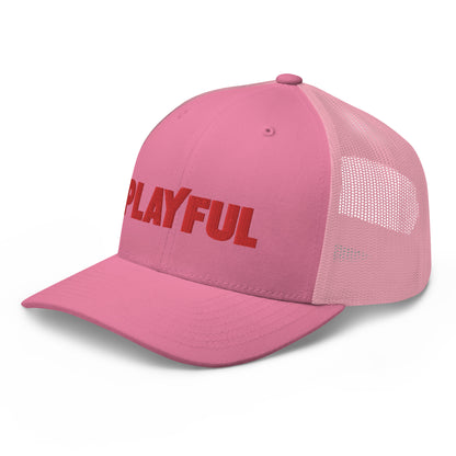 Playful Skateboarder (Red) Trucker Cap