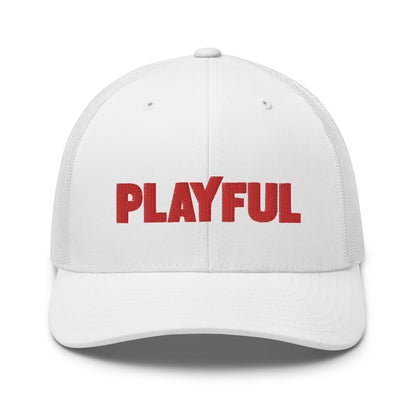 Playful Skateboarder (Red) Trucker Cap