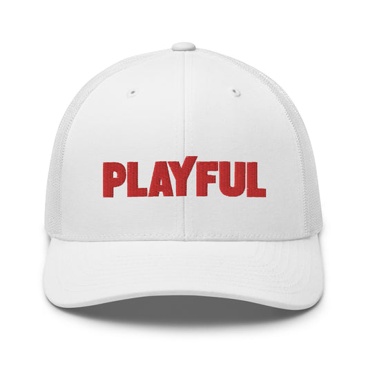 Playful Skateboarder (Red) Trucker Cap