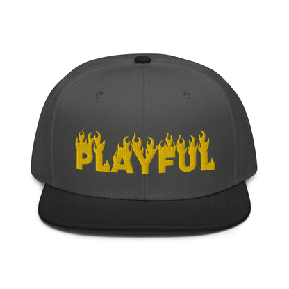 Playful Fire (Yellow) Snapback Hat