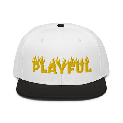 Playful Fire (Yellow) Snapback Hat