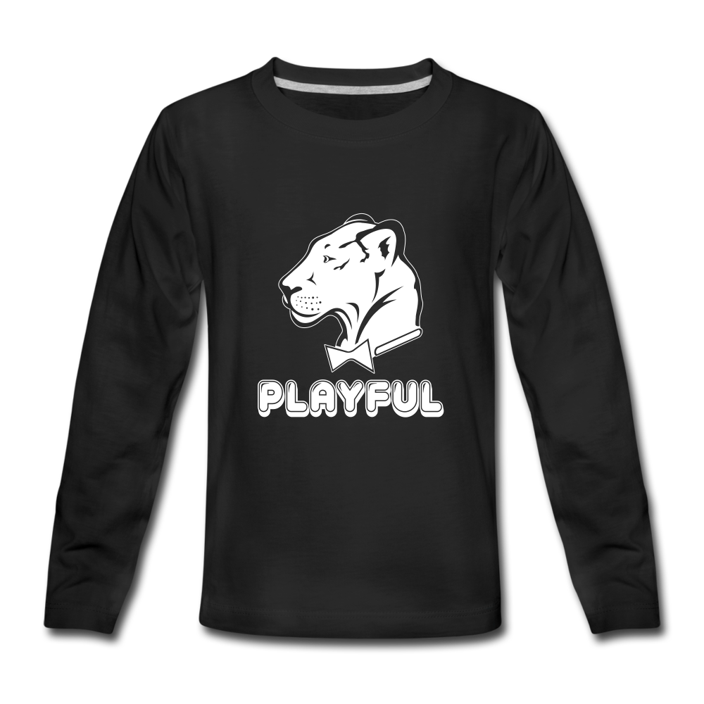 Playful Kids' Premium Long Sleeve T-Shirt - black