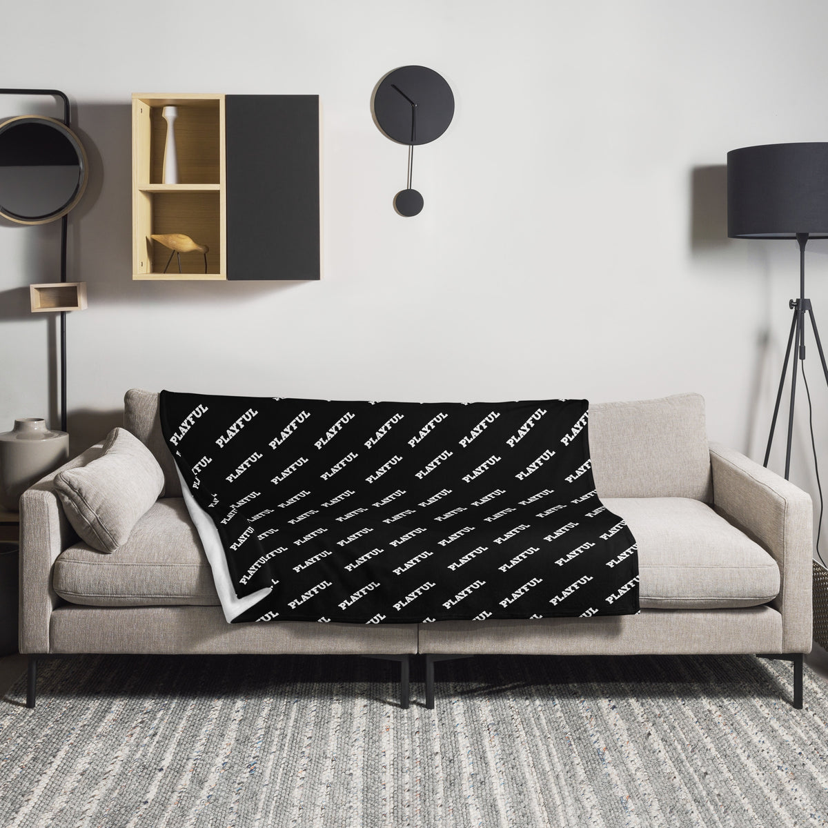 Playful AOP Throw Blanket