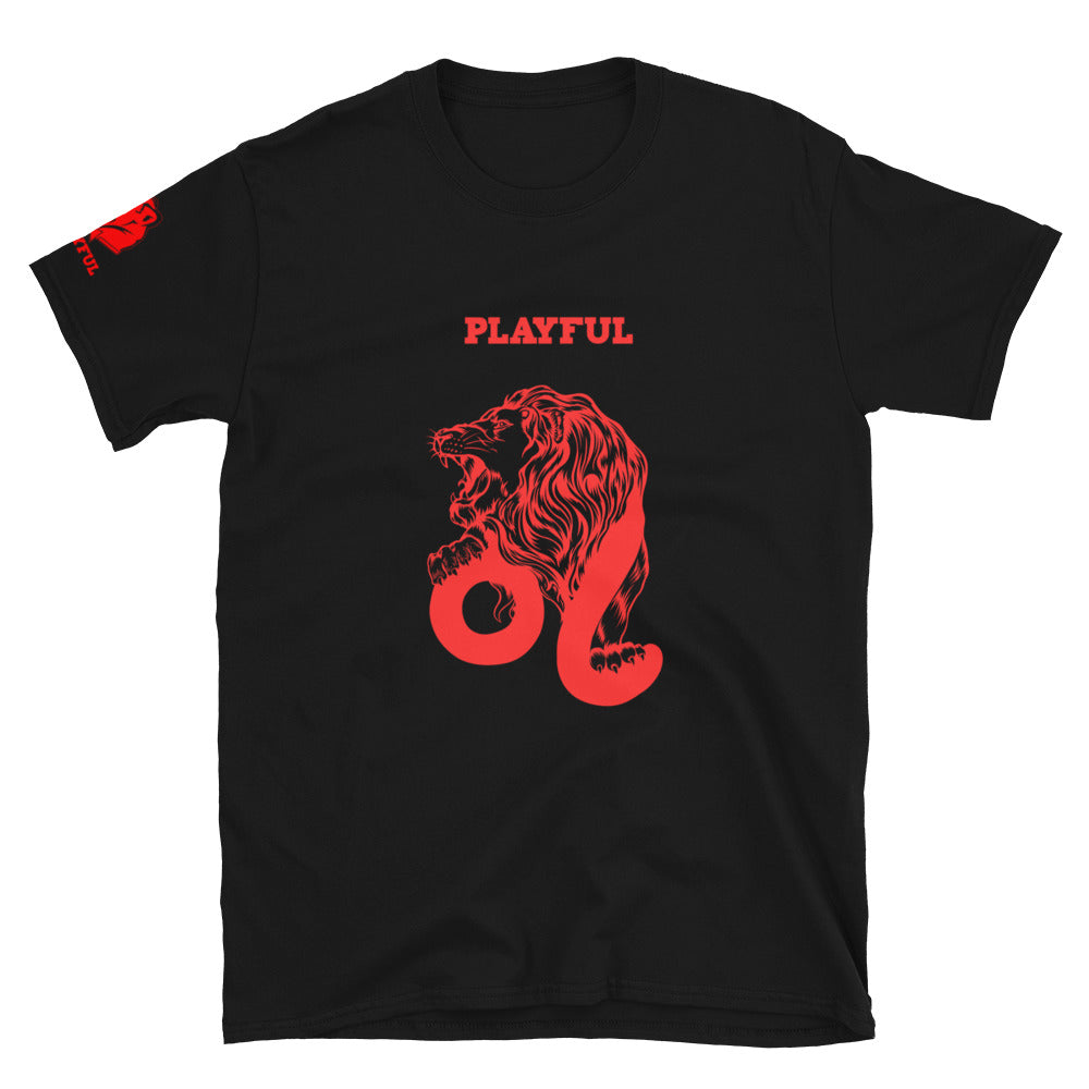 Playful Leo (Red) (Unisex) T-Shirt