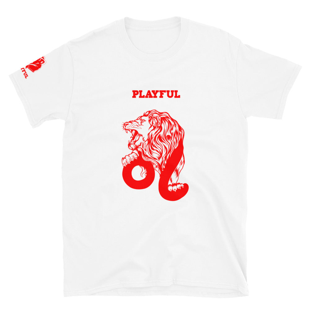 Playful Leo (Red) (Unisex) T-Shirt