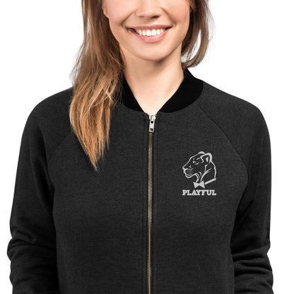 Playful  Embroidered (Unisex) Bomber Jacket
