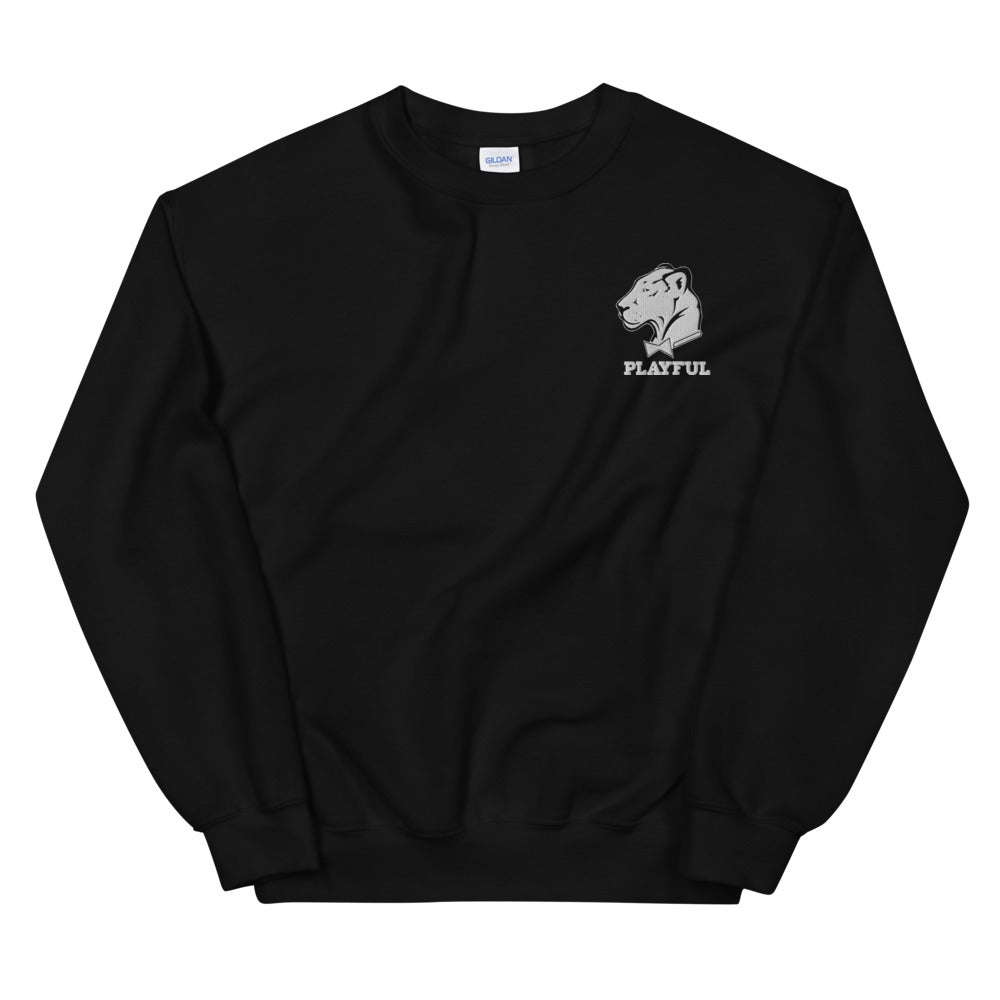 Playful Embroidered (Unisex) Sweatshirt