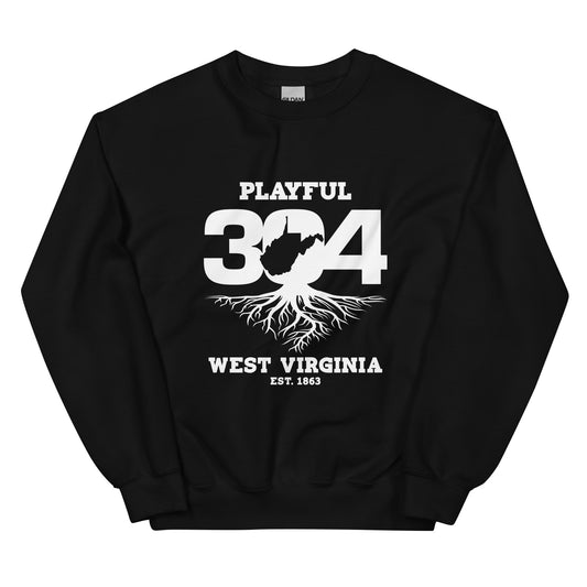 Playful WV - White (Unisex) Sweatshirt