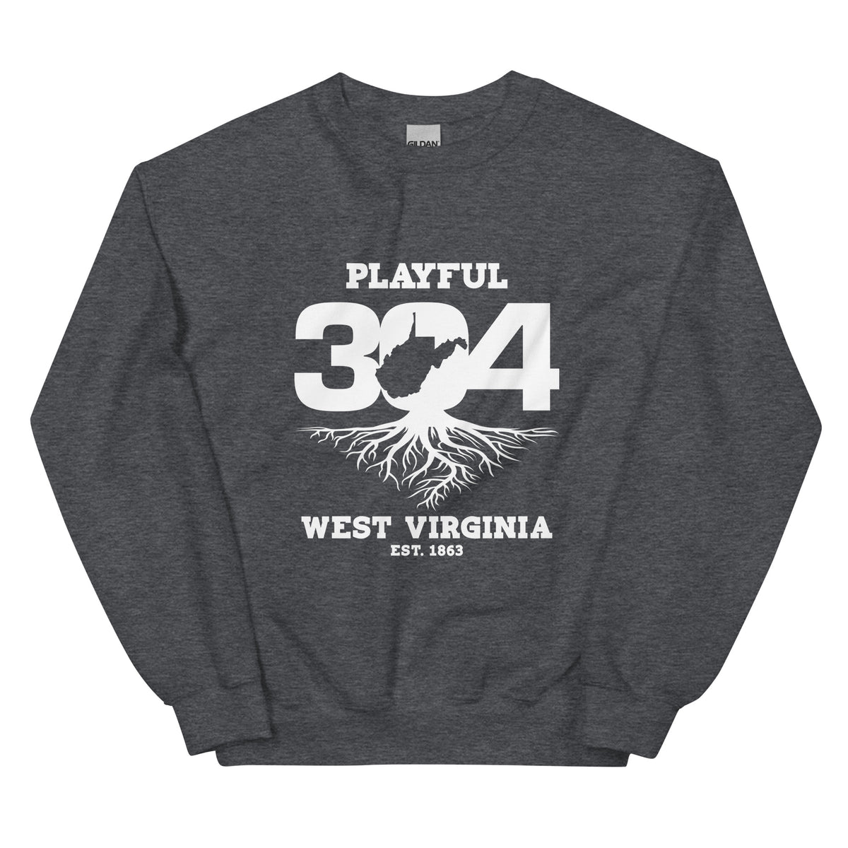 Playful WV - White (Unisex) Sweatshirt