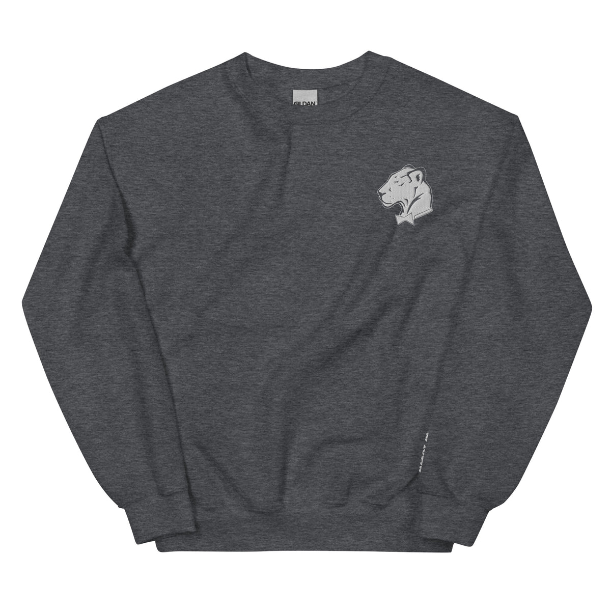 Playful Embroidered Lioness (Unisex) Sweatshirt