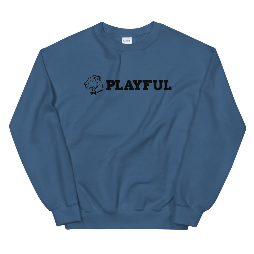Playful Black Aligned Logo (Unisex) Sweatshirt