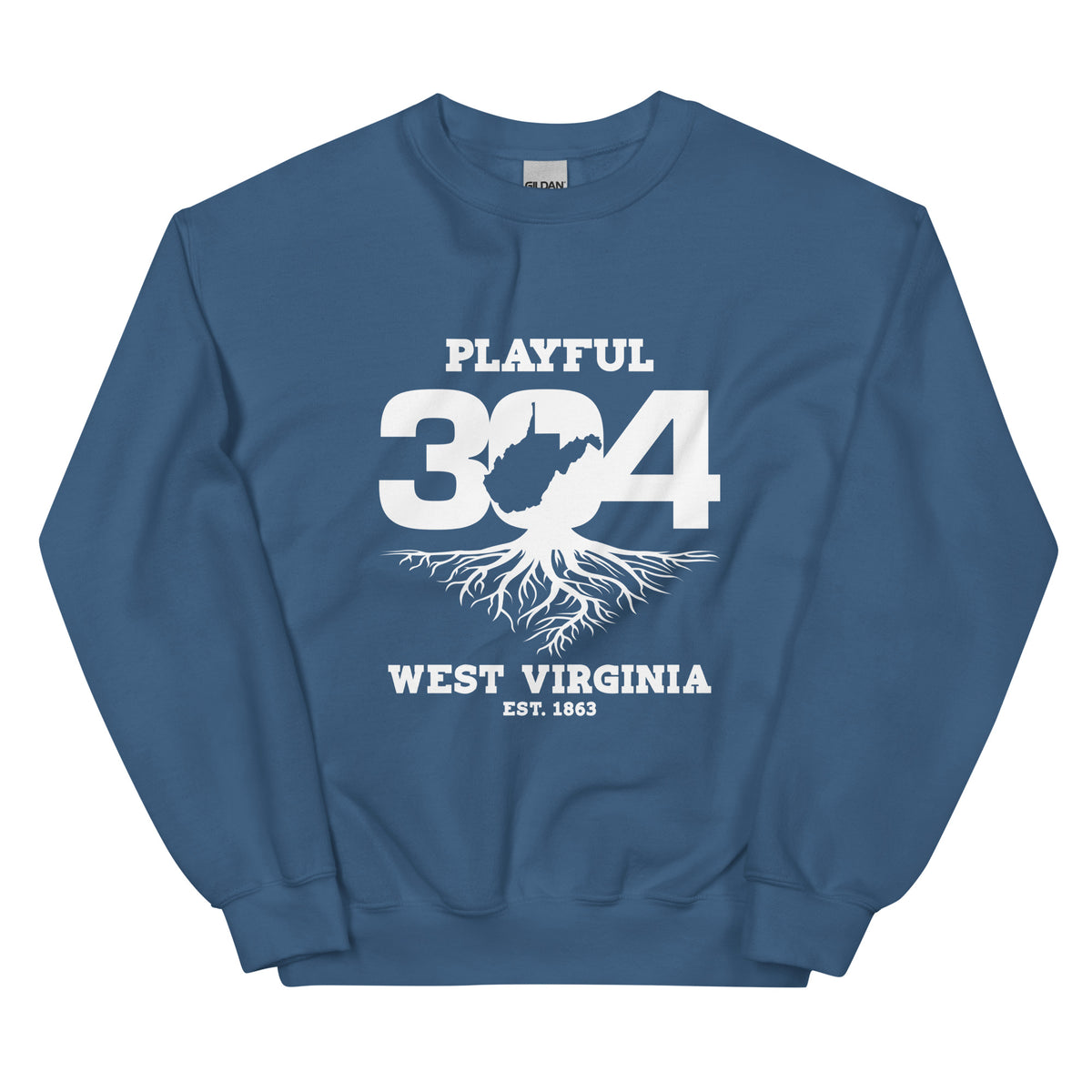 Playful WV - White (Unisex) Sweatshirt