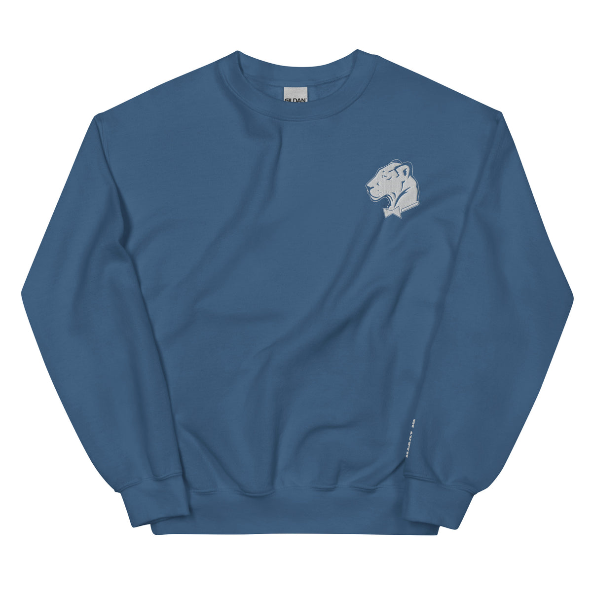 Playful Embroidered Lioness (Unisex) Sweatshirt
