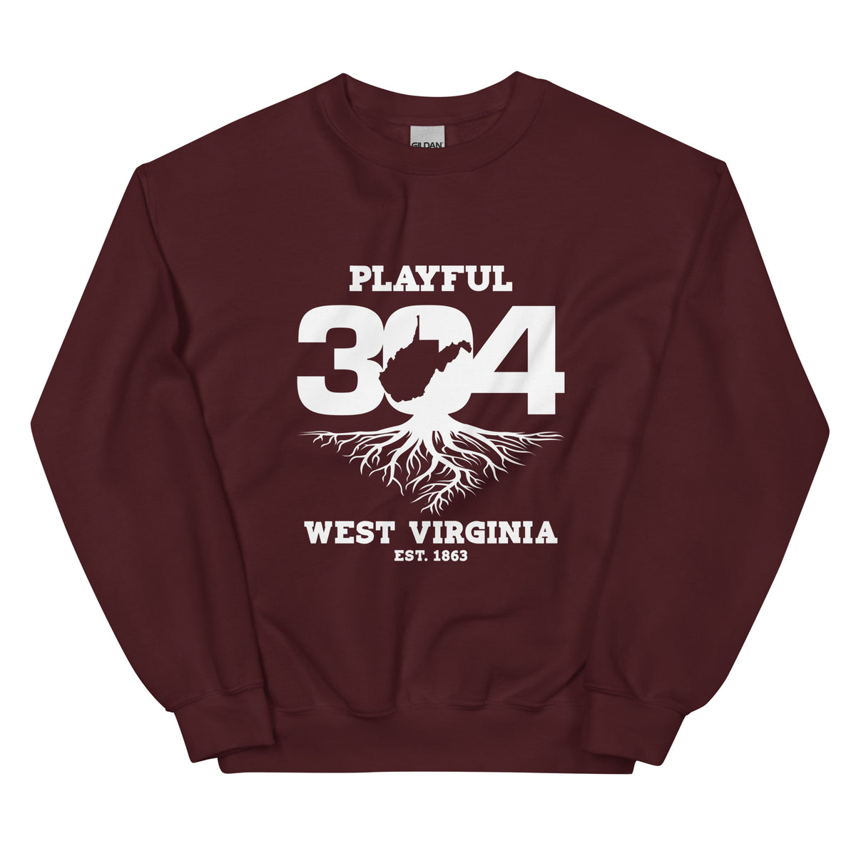 Playful WV - White (Unisex) Sweatshirt