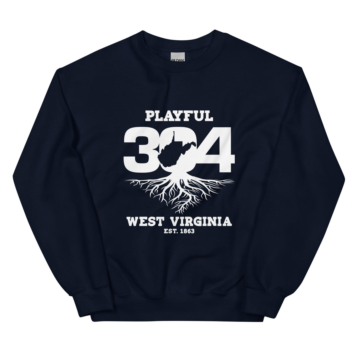 Playful WV - White (Unisex) Sweatshirt