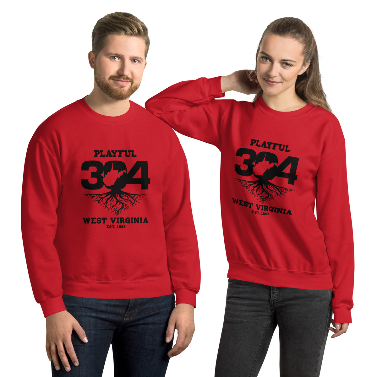 Playful WV - Black (Unisex) Sweatshirt