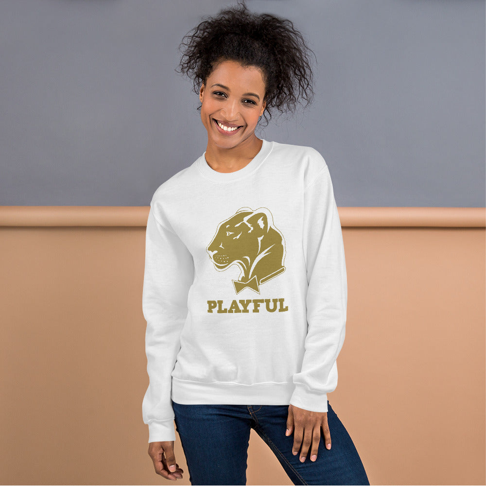 Playful Solid Gold Logo (Unisex) Sweatshirt