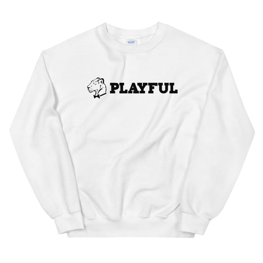 Playful Black Aligned Logo (Unisex) Sweatshirt