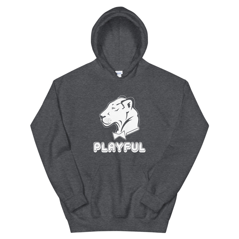 Playful Bubble White Logo (Unisex) Hoodie